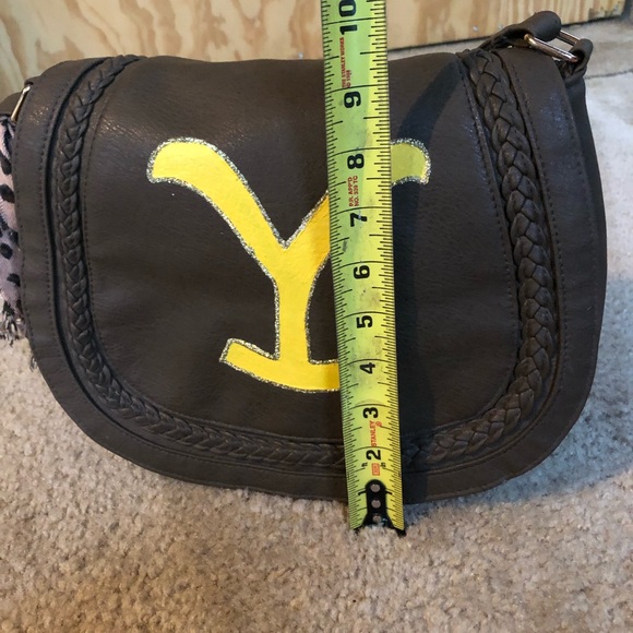 Womens Dutton Yellowstone Ranch Brown Rampage Crossbody Faux Leather Purse Bag - Picture 5 of 9